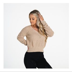 Latte Home Sweet Home Sweater- NVGTN